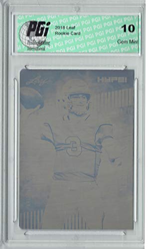 Josh Rosen 2018 Leaf HYPE! #6A Rare Black Plate 1 of 1 Rookie Card PGI 10