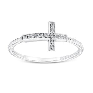 savlano 18k white gold plated round cut cubic zirconia sideways cross rope band ring women religious ring (7)