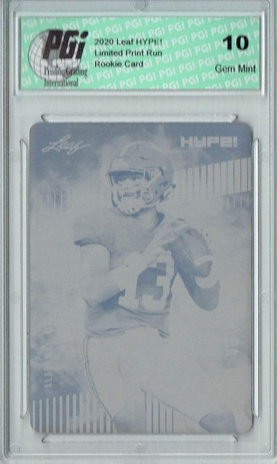 Tua Tagovailoa 2020 Leaf HYPE! #29 1/1 Printing Plate Cyan Rookie Card PGI 10