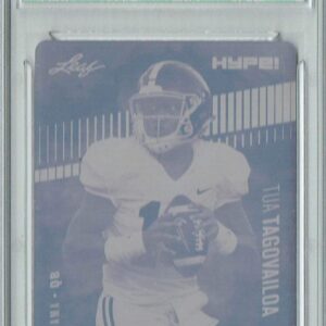 Tua Tagovailoa 2020 Leaf HYPE! #29A 1/1 Print Plate Magenta Rookie Card PGI 10