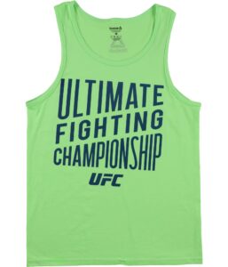 reebok mens ultimate fighting championship tank top, green, medium