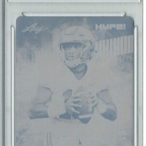 Tua Tagovailoa 2020 Leaf HYPE! #29A 1/1 Printing Plate Yellow Rookie Card PGI 10