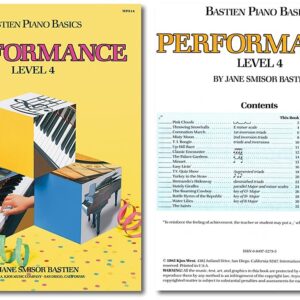 Bastien Piano Basics Level 4 Learning Set By Bastien - Lesson, Theory, Performance, Technique & Artistry Books & Juliet Music Piano Keys 88/61/54/49 Full Set Removable Sticker