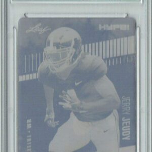 Jerry Jeudy 2020 Leaf HYPE! #31 1/1 Printing Plate Black Rookie Card PGI 10