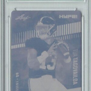 Tua Tagovailoa 2020 Leaf HYPE! #29 1/1 Printing Plate Magenta Rookie Card PGI 10