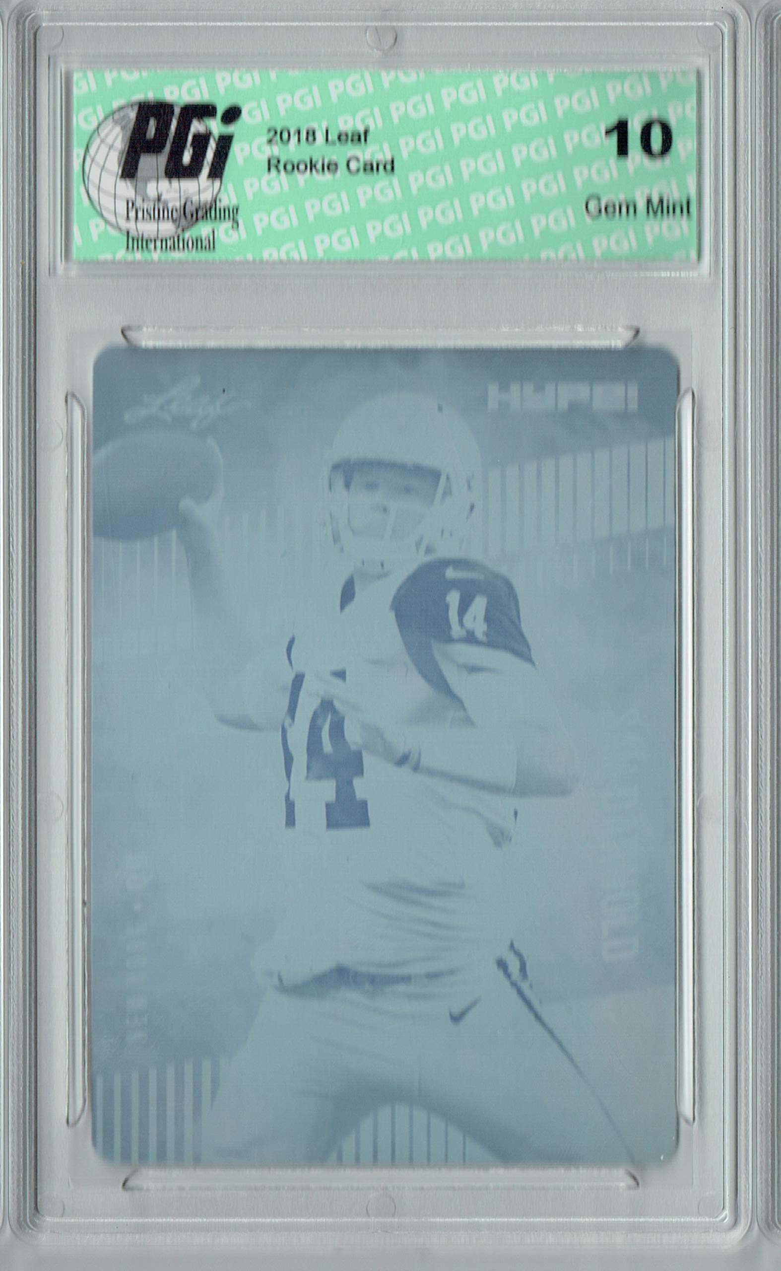 Sam Darnold 2018 Leaf HYPE! #4A Rare Cyan Plate 1 of 1 Rookie Card PGI 10