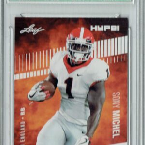 Sony Michel 2018 Leaf HYPE! #7 2 Card Lot Rookie Card PGI 10