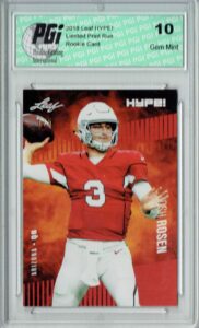 josh rosen 2018 leaf hype! #6a the #1 of 5 rookie card pgi 10