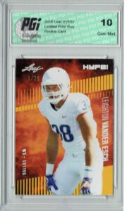 leighton vander esch 2019 leaf hype! #16 the 1 of 25 rookie card pgi 10