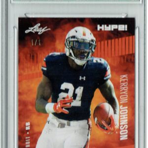 Kerryon Johnson 2018 Leaf HYPE! #14 Masterpiece True 1 of 1 Rookie Card PGI 10