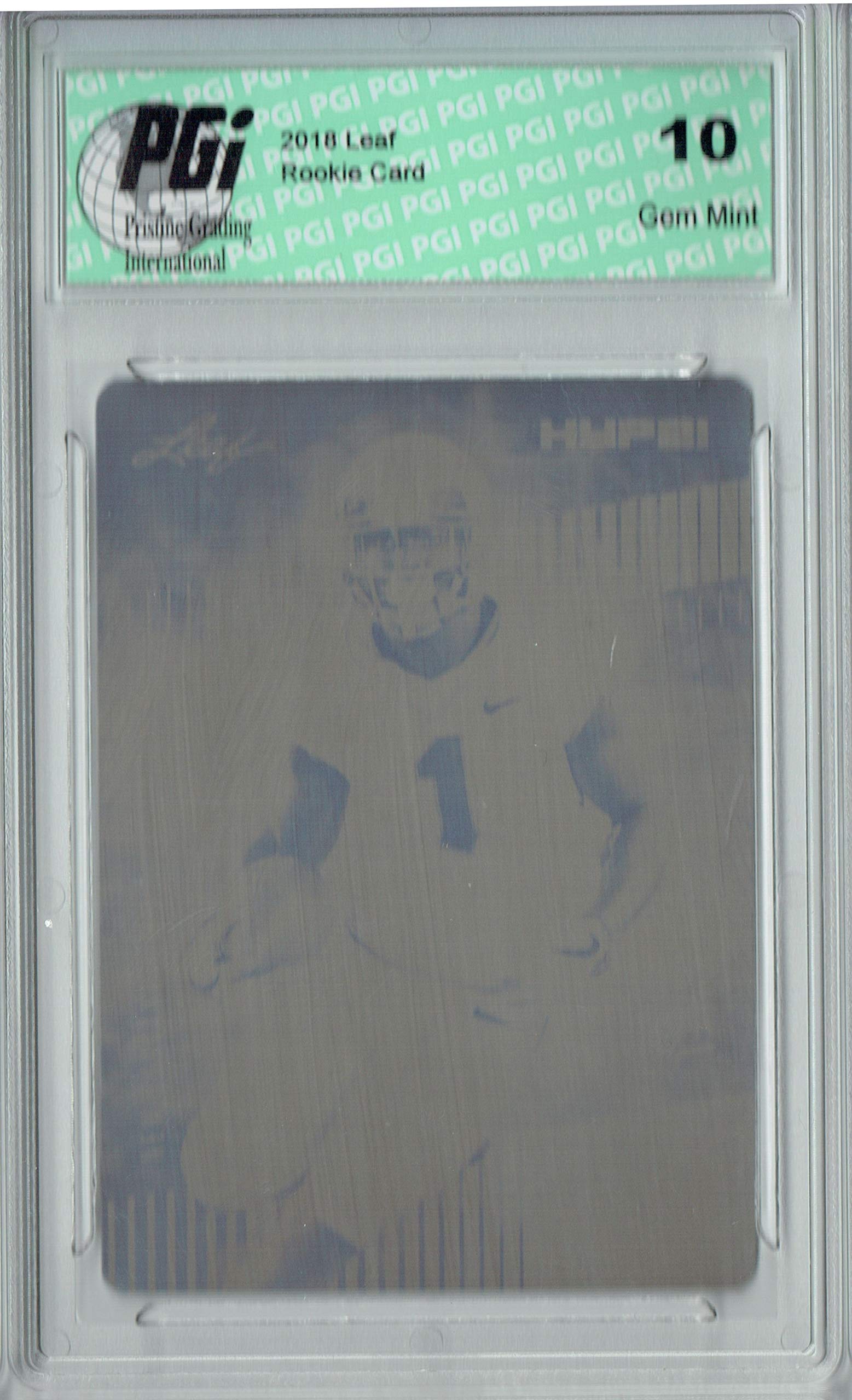 Sony Michel 2018 Leaf HYPE! #7A Rare Black Plate 1 of 1 Rookie Card PGI 10