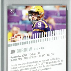 Joe Burrow 2020 Leaf HYPE! #30 Only 5000 Made Rookie Card PGI 10