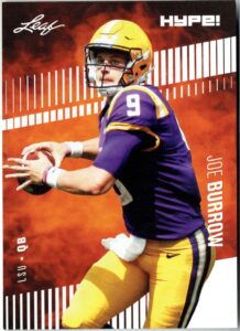 joe burrow 2020 leaf hype! #30 only 5000 made 25) rookie card lot bengals lsu