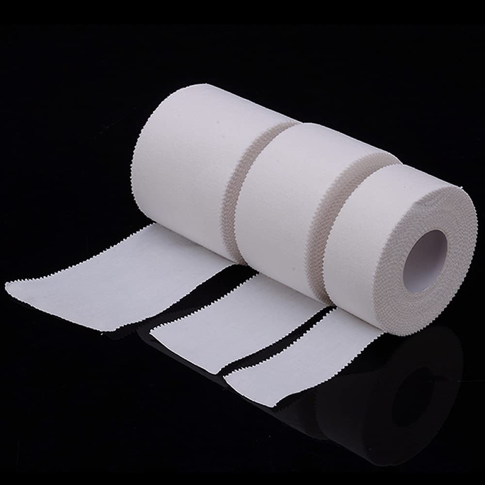 10M Length 50/38/25mm Cotton White Medical Tape Sport Binding Physio Muscle Elastic Bandage Strain Injury Support-50mm x 10m