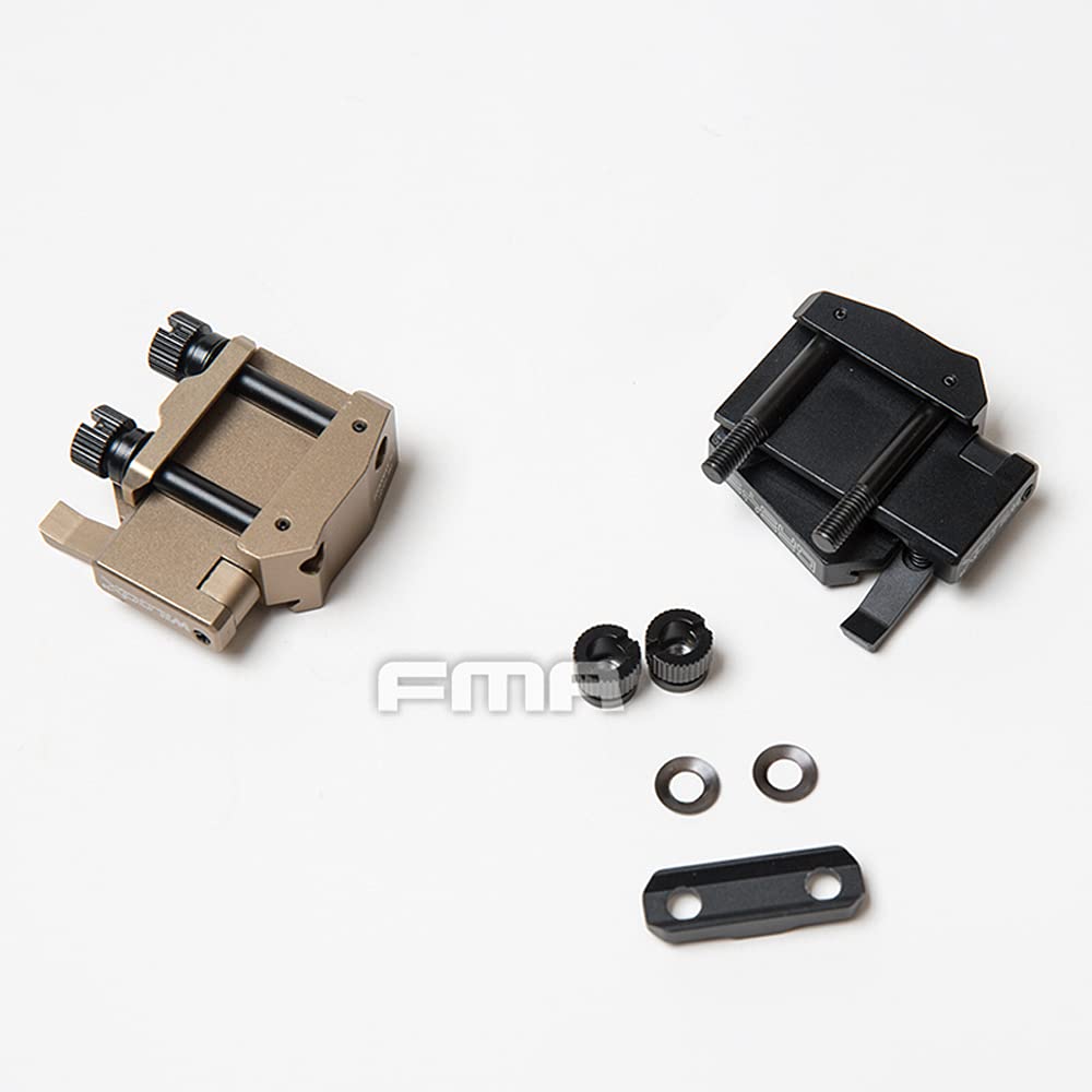 FMA Tactical Aluminum Helmet NVG Flip Mount Adapter for NVG Night Vision Goggles (BK)