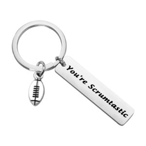 bobauna Rugby Gift You're Scrumtastic Keychain Sports Jewelry Rugby Team Gift For Rugby Coach/Player/Rugby Ball Club Member (you're scrumtastic keychain)