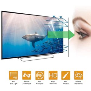 WLWLEO Anti Blue Light Screen Protector for 75 Inches TV Filter Out Blue Light ＆UV Anti-Glare Protector Film for 32/43/50/55/60/65/70 Inch Monitors TV Accessories,55" 1211X689mm