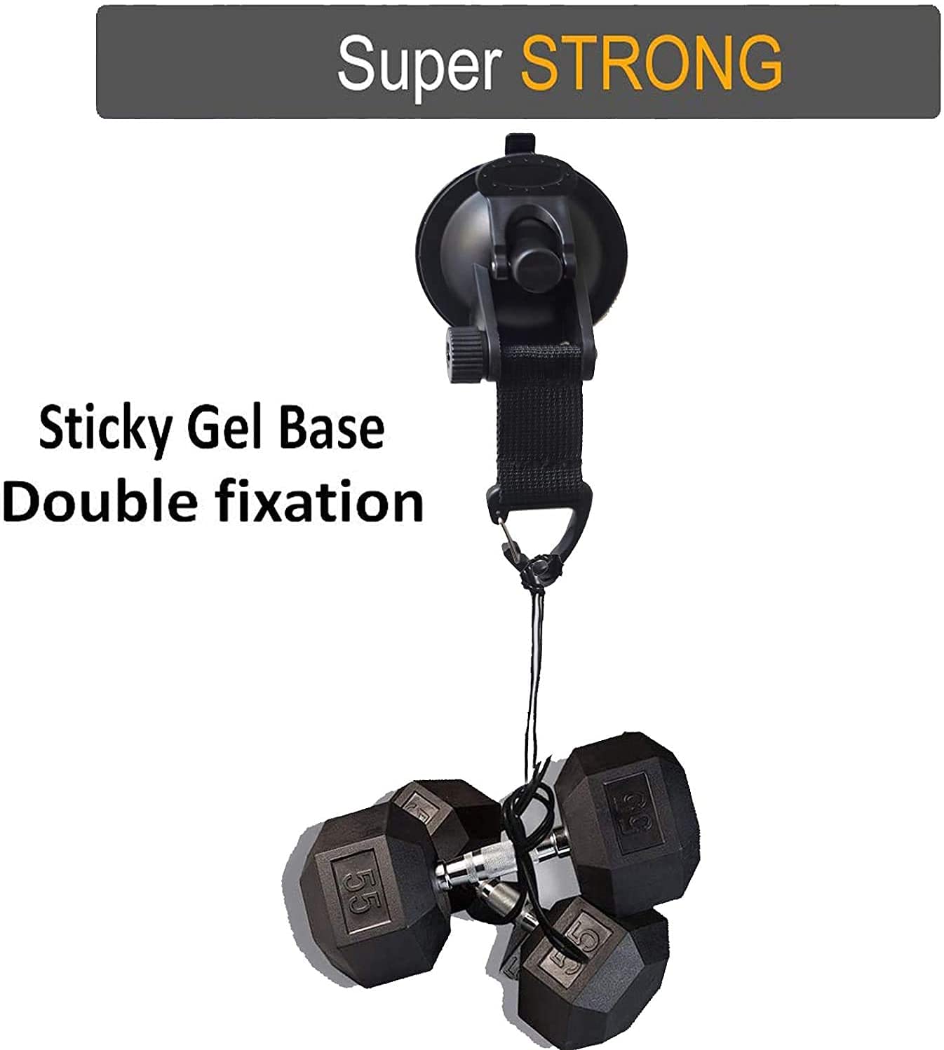 Pmsanzay 4 Pack, Heavy Duty Suction Cup Hooks Anchor with Straps, Strong Suction Cup Tie Downs - Double Suction, for PVC Inflatable Boat Raft Dinghy Kayak SUP