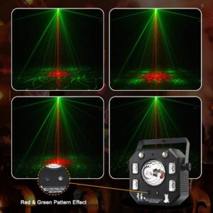 Disco Light Party Light, Eyeshot Led DJ Lights 4 in 1 with Magic Kaleidoscope Ball, Led Patterns Strobe Light and Purple UV Light, Great for Stage & dj Lighting, Disco Club Party Church Lights