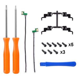 eXtremeRate Clicky Hair Trigger Kit for Xbox One X/S Controller LT RT Shoulder Buttons, Custom Flashshot Trigger Stop Flex Cable for Xbox One X/S Controller Model 1708