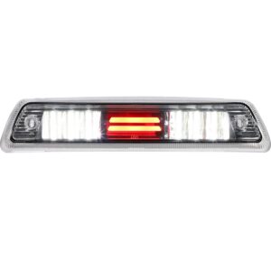 Partsam Led 3rd Brake Light Replacement for Ford F150 09-14 2009 2010 2011 2012 2013 2014 LED Third Brake Light Clear Rear Cab Roof High Center Mount Brake Stop Tail Cargo Light Lamp(Chrome Housing)