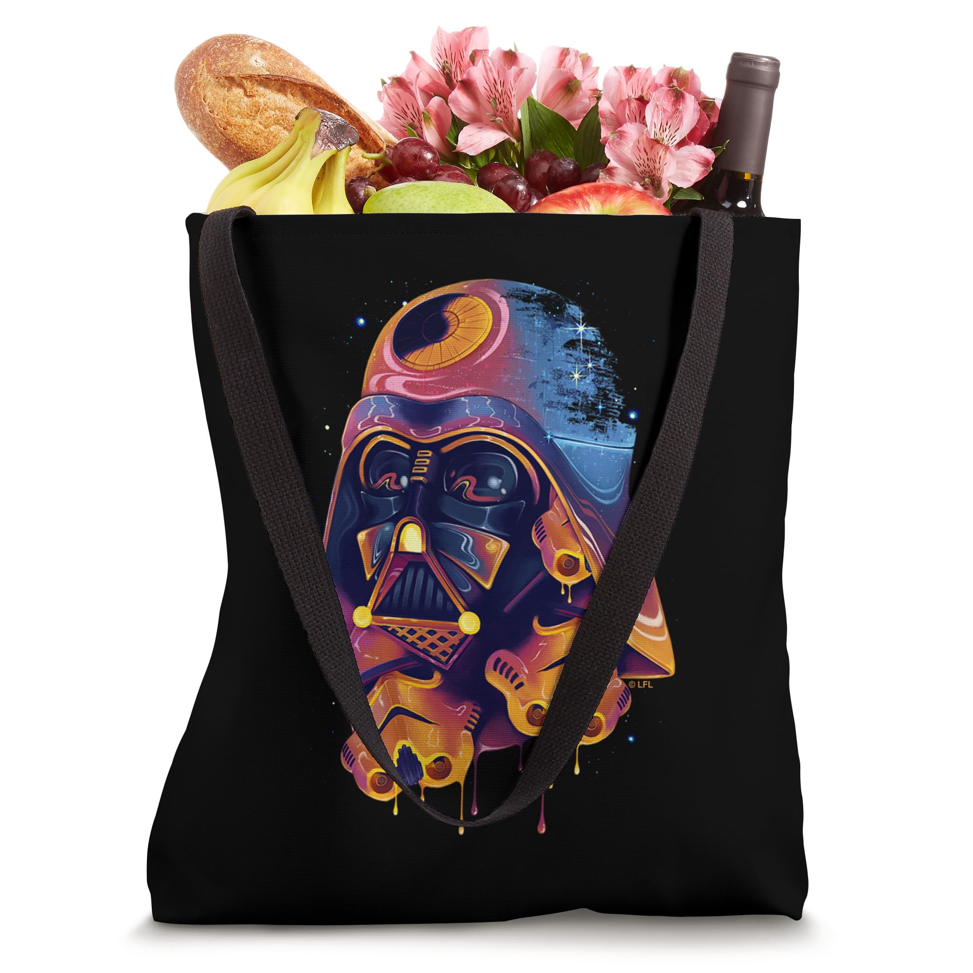 Star Wars Darth Vader Stormtroopers Colorful Melted Portrait Tote Bag