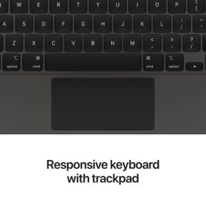 Apple Magic Keyboard: iPad Keyboard and case for iPad Pro 12.9 inch (3rd, 4th, 5th and 6th gen) and iPad Air (M2), Great Typing Experience, Built-in trackpad, US English - Black