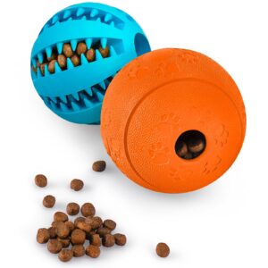 HIPPIH Interactive Dog Toys for Puppies 2 Pack, Dog Puzzle Toys for Small Dogs, Dog Balls for Medium Dogs, Treat Dispensing Dog Toys