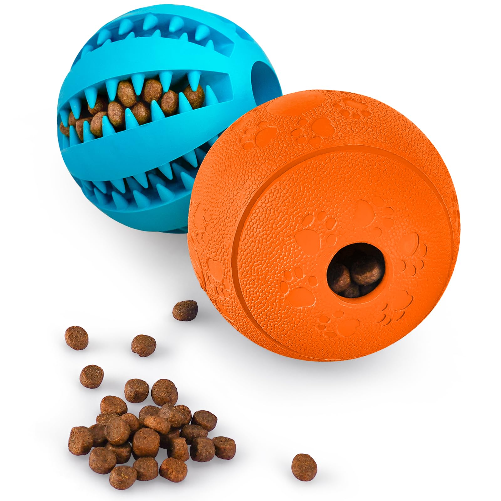 HIPPIH Interactive Dog Toys for Puppies 2 Pack, Dog Puzzle Toys for Small Dogs, Dog Balls for Medium Dogs, Treat Dispensing Dog Toys