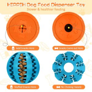 HIPPIH Interactive Dog Toys for Puppies 2 Pack, Dog Puzzle Toys for Small Dogs, Dog Balls for Medium Dogs, Treat Dispensing Dog Toys