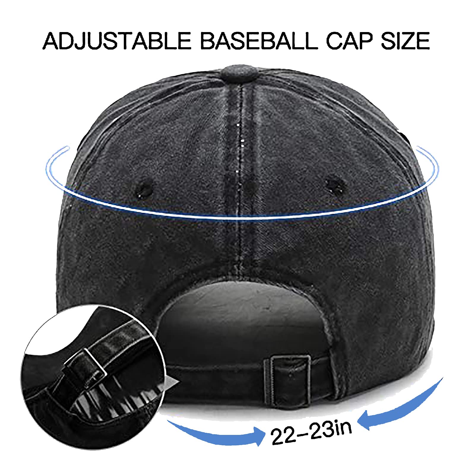 Happy Camper Baseball Caps Washed Adjustable Camping Hat for Men Women Distressed Sport Strap Caps Jeans Ball Cap