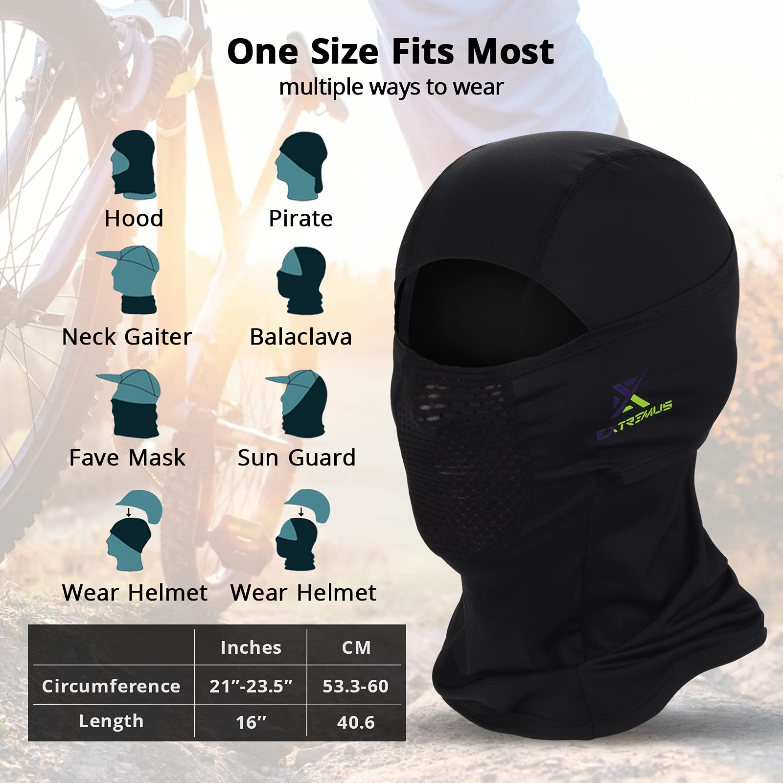 Extremus Ski Balaclava, Winter Balaclava Face Mask, Tactical Ski Mask,Cold Weather Balaclava Ski Mask for Men Women