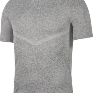 Nike Dri-FIT Rise 365 Men's Short-Sleeve Running Top (Medium, Smoke Grey/Heather)