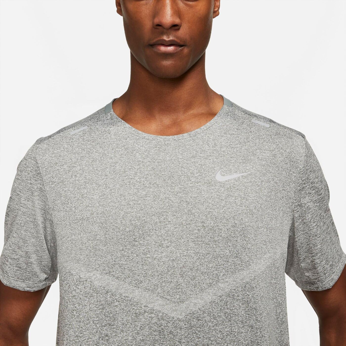 Nike Dri-FIT Rise 365 Men's Short-Sleeve Running Top (Medium, Smoke Grey/Heather)