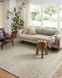 loloi ii noelle collection noe-02 white/black 8'-0" x 10'-0" area rug