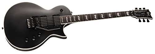 ESP 6 String LTD Deluxe EC-1000FR Electric Guitar, Black Satin, Right, (LEC1000FRBLKS)