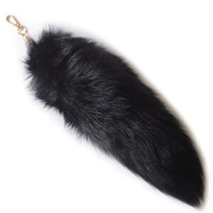 chunxiao supper huge and fluffy sunny fox tail fur cosplay toy handbag accessories key chain ring hook tassels