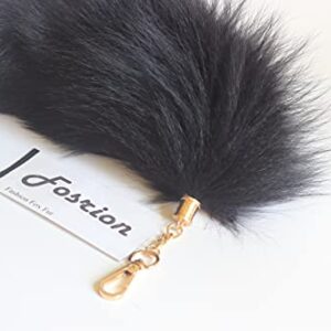 Chunxiao Supper Huge and Fluffy Sunny Fox Tail Fur Cosplay Toy Handbag Accessories Key Chain Ring Hook Tassels