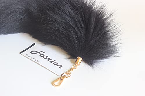 Chunxiao Supper Huge and Fluffy Sunny Fox Tail Fur Cosplay Toy Handbag Accessories Key Chain Ring Hook Tassels