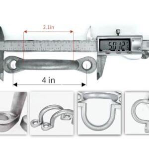 HCLLPS Replace Trailer Tie Loop 2" I.D. Aluminum Bolt-On Lashing Rope Tie Down Ring Horse (2 Pack)