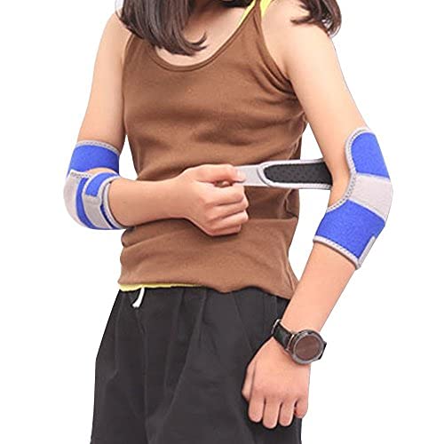 Kids Adjustable Elbow Support Brace Compression Arm Elbow Protector Pad Non-slip Sport Elbow Wrap Sleeve Arm Guard Strap Band for Arthritic Pain Relief, Injury Rehabilitation