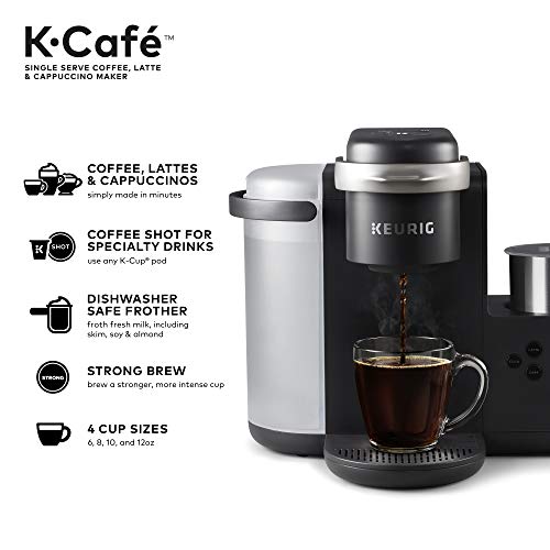 Keurig K-Café Single Serve & Carafe Coffee Maker with Illy Coffee Intenso Dark Roast Coffee Pods, 32 K-Cup Pods