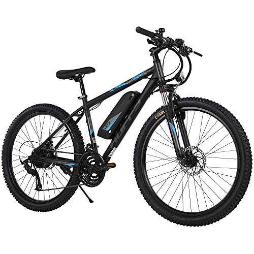 Huffy E4880 Transic + Adult 26” Pedal-Assist Electric Mountain Bike – 36V, 350W, Black