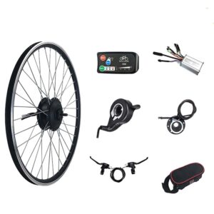 ZYXU Electric Bike Conversion Kit 48V500W E-Bike Conversion Kit Electric Bike Kit E-Bike Electric Bike Brushless Motor Hub 16" 20" 24" 26" 27.5" 28" 29" 700C, Front Wheel, with LED880 Display,16"