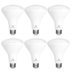 Great Eagle Lighting Corporation LED BR30 Light Bulb, 75W=9.5W, Dimmable 850 Lumens, 4000K Cool White, High CRI 90+, UL Listed – 6 Pack