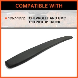 ECOTRIC Dash Pad Dashboard Cover Compatible with 1967-1972 Chevy Chevrolet GMC Pickup Truck 67 68 69 70 71 72 Dashboard Saddle Black Replacement Dash Pad