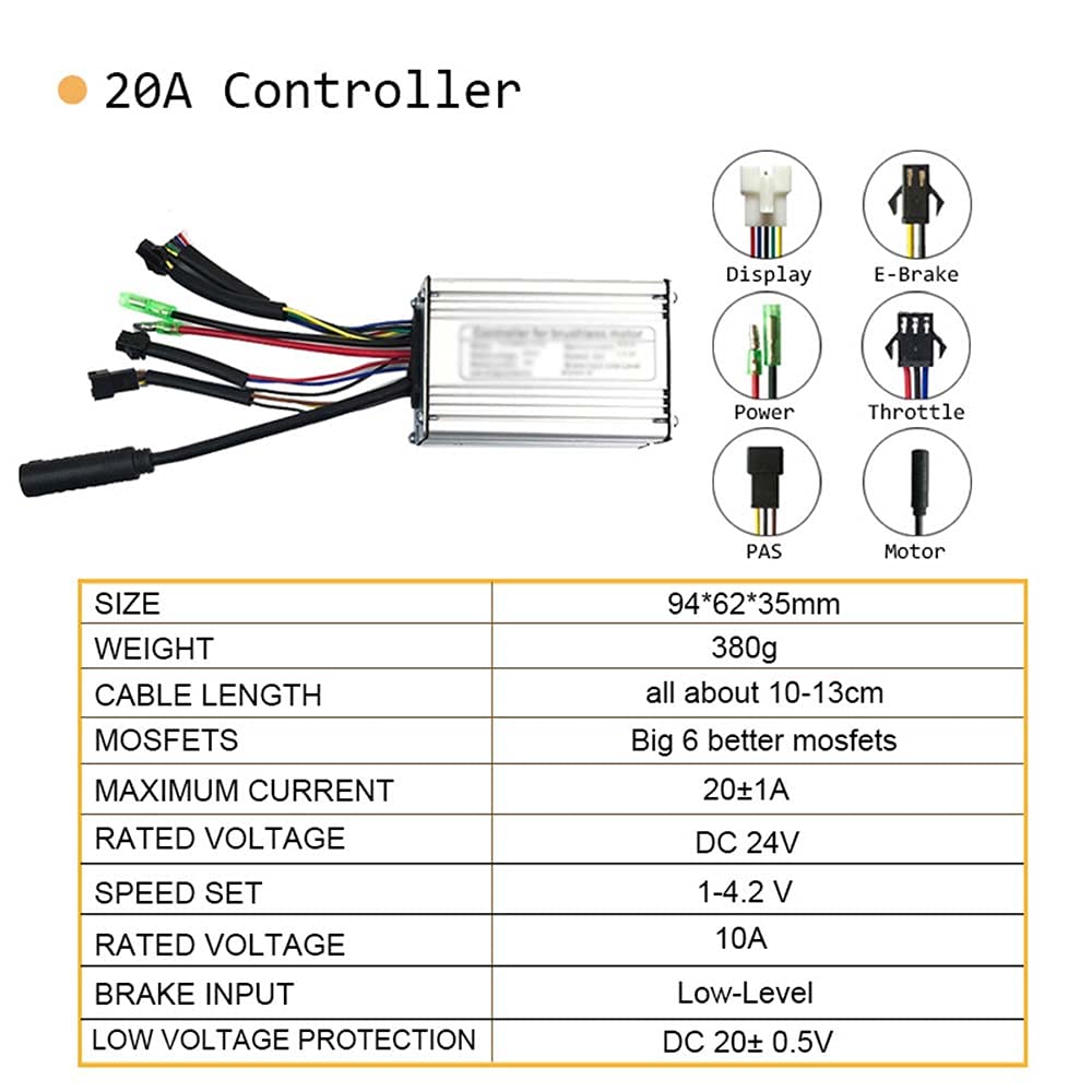 ZYXU Electric Bike Conversion Kit 48V500W E-Bike Conversion Kit Electric Bike Kit E-Bike Electric Bike Brushless Motor Hub 16" 20" 24" 26" 27.5" 28" 29" 700C, Front Wheel, with LED880 Display,16"