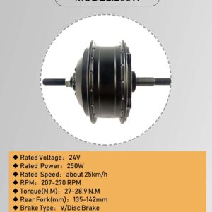 ZYXU Electric Bicycle Conversion kit 24V250W 16" 20" 24" 26" 27.5" 28" 29" 700c Rear Drive Spinning Motor E-Bike Cycling Hub Motor with LCD8H Display,700c