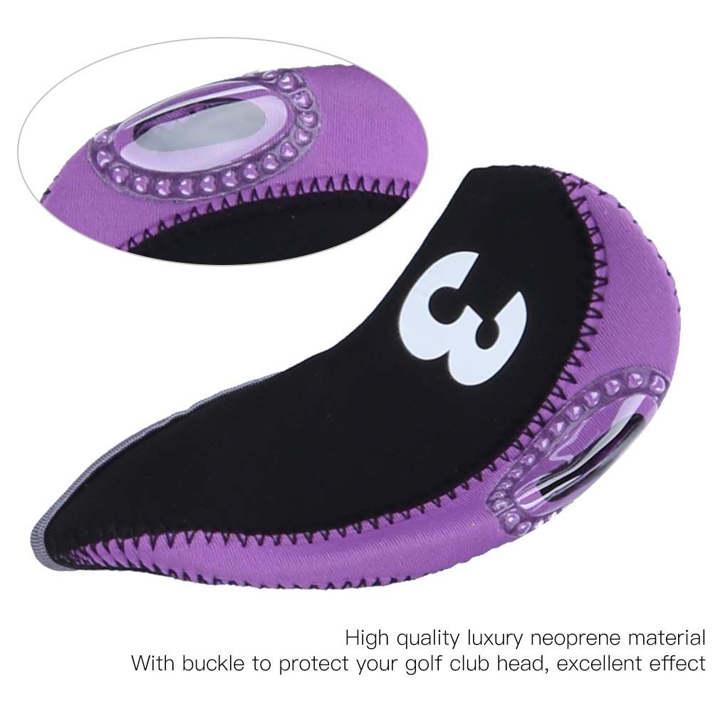 10Pcs Iron Cover Set, Sleeve Number Protective Headcover Fit Most Brand Clubs （）