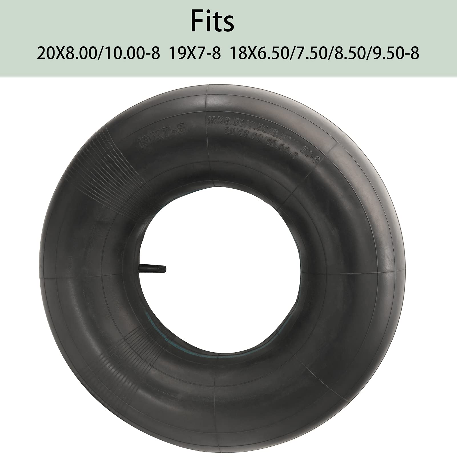 20x8.00-8 Inner Tubes, Fits Replacement 18x6.50-8,18x7.50-8, 18x8.50-8, Universal Fits Inner Tubes Straight Valve Stem Compatible with Lawn Mowers,Tractors,Snow Blower,Golf Carts,and Garden Trailer